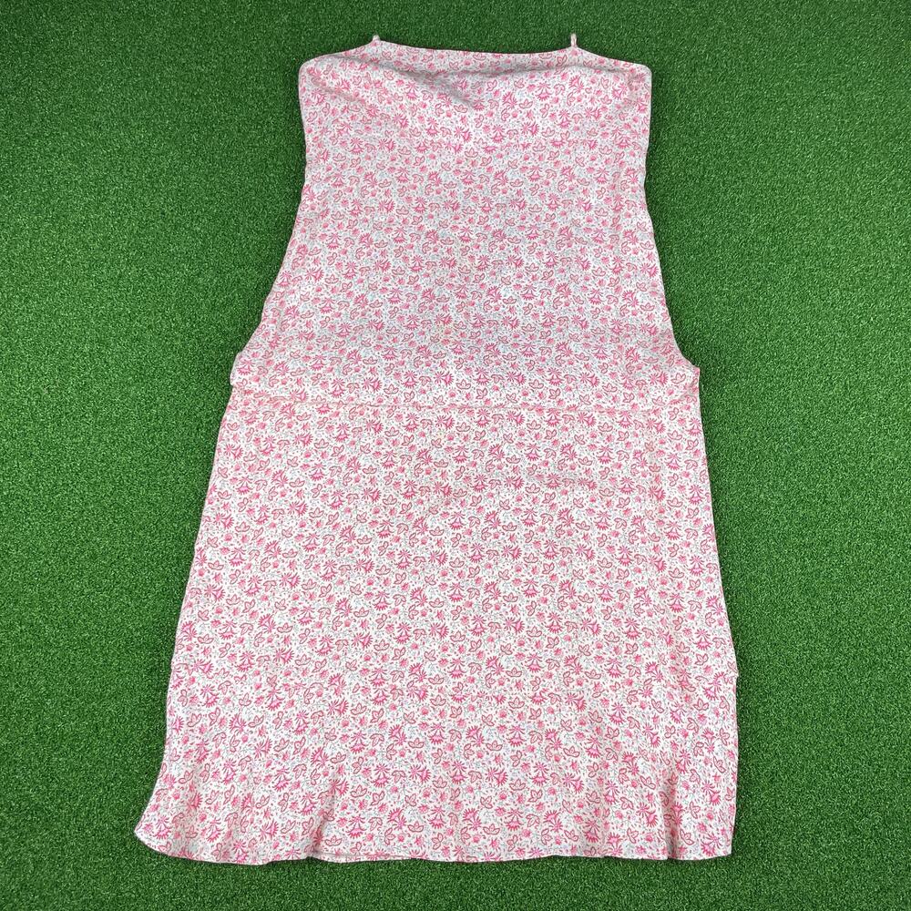 Gap Pink White Ditsy Floral Square Neck Spaghetti Strap Maxi Dress Sz 8